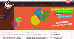 Desktop Screenshot of lepalaceavignon.fr